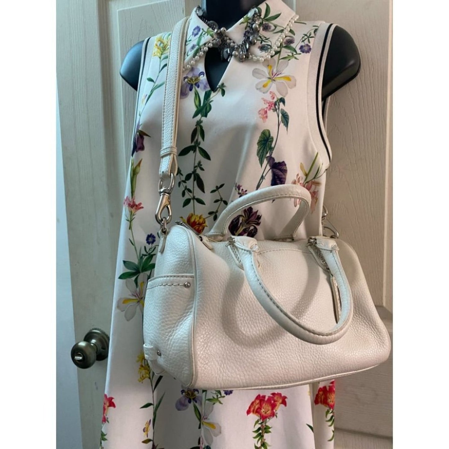 Cole Haan Women's White Leather Crossbody Bag