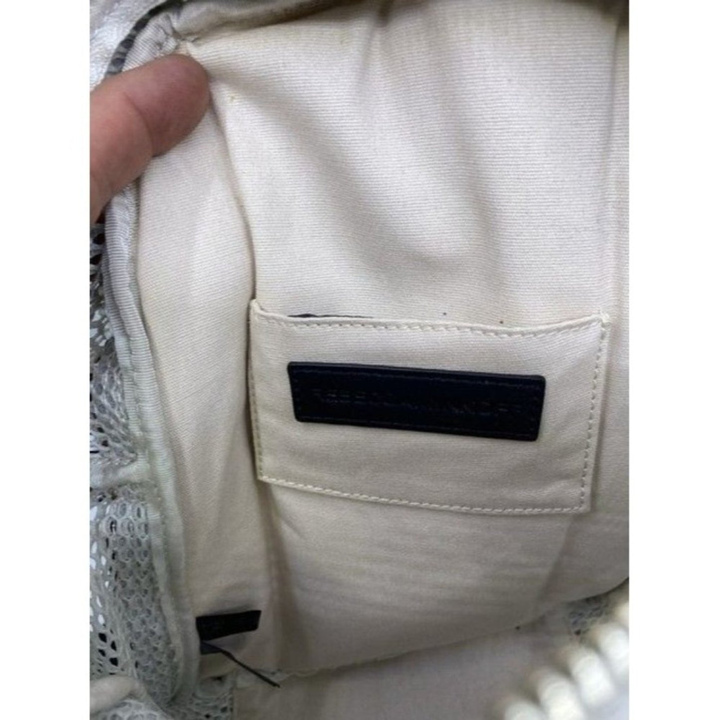 Rebecca Minkoff Net Mini Mab White Leather Backpack