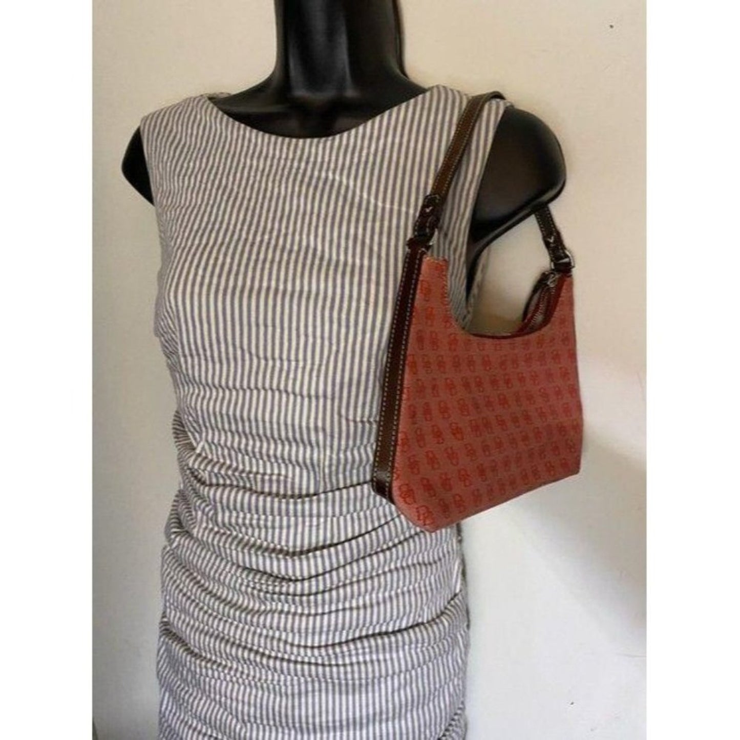 Dooney and Bourke mini purse red fabric hobo bag