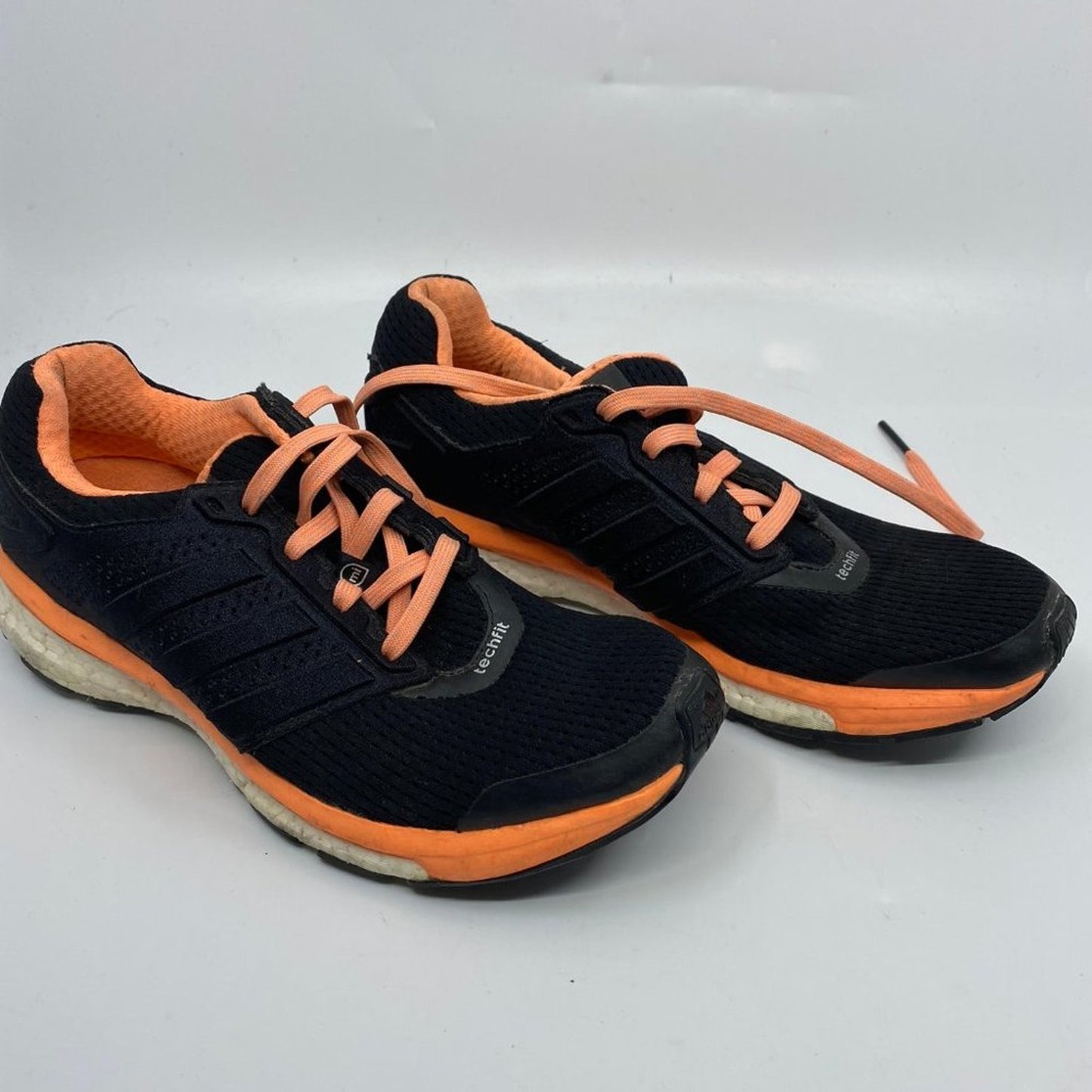 Adidas GLIDE BOOST Black Orange Sneakers Size: 8.5