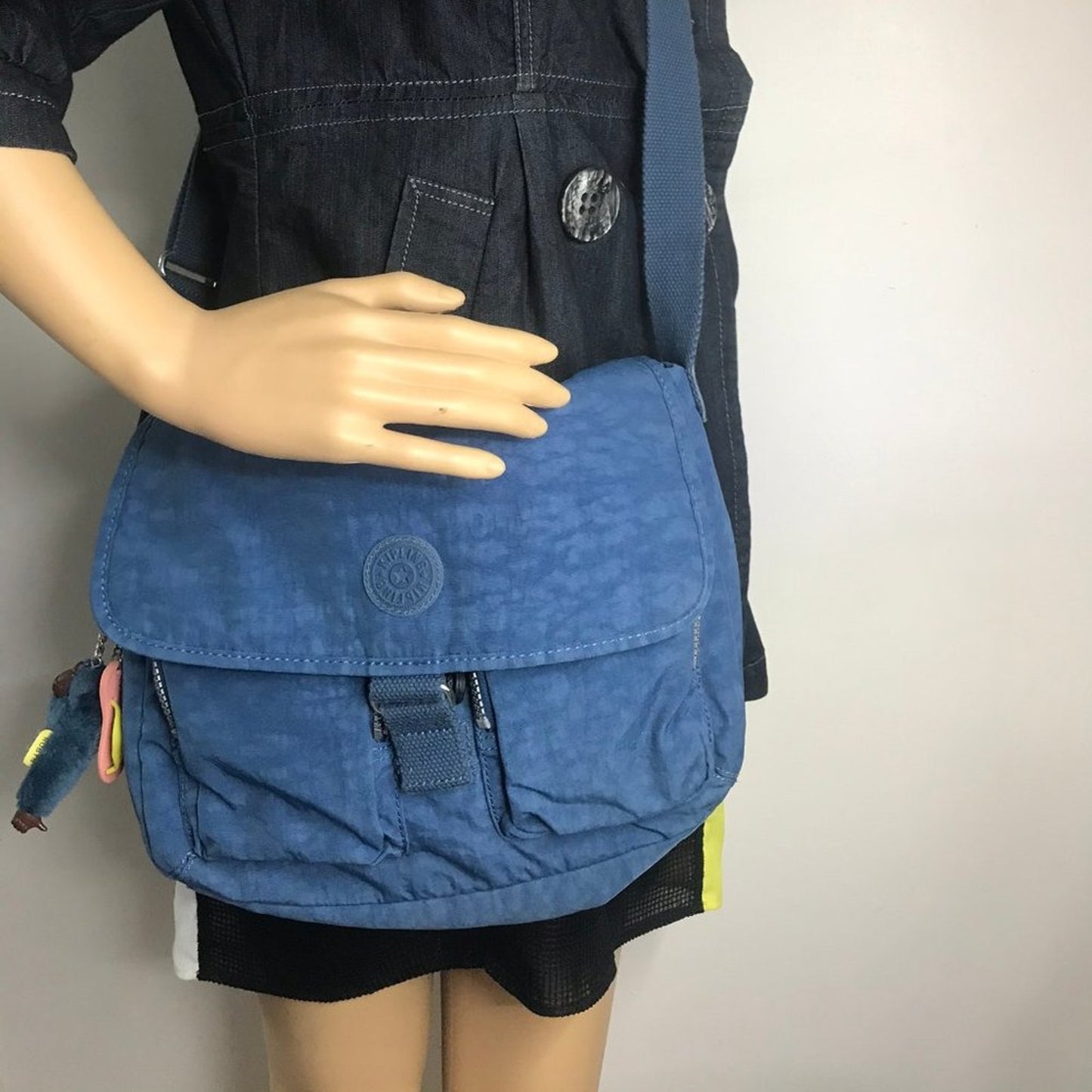 Kipling Blue Nylon Medium Crossbody Bag