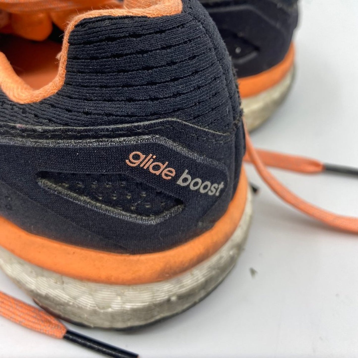 Adidas GLIDE BOOST Black Orange Sneakers Size: 8.5
