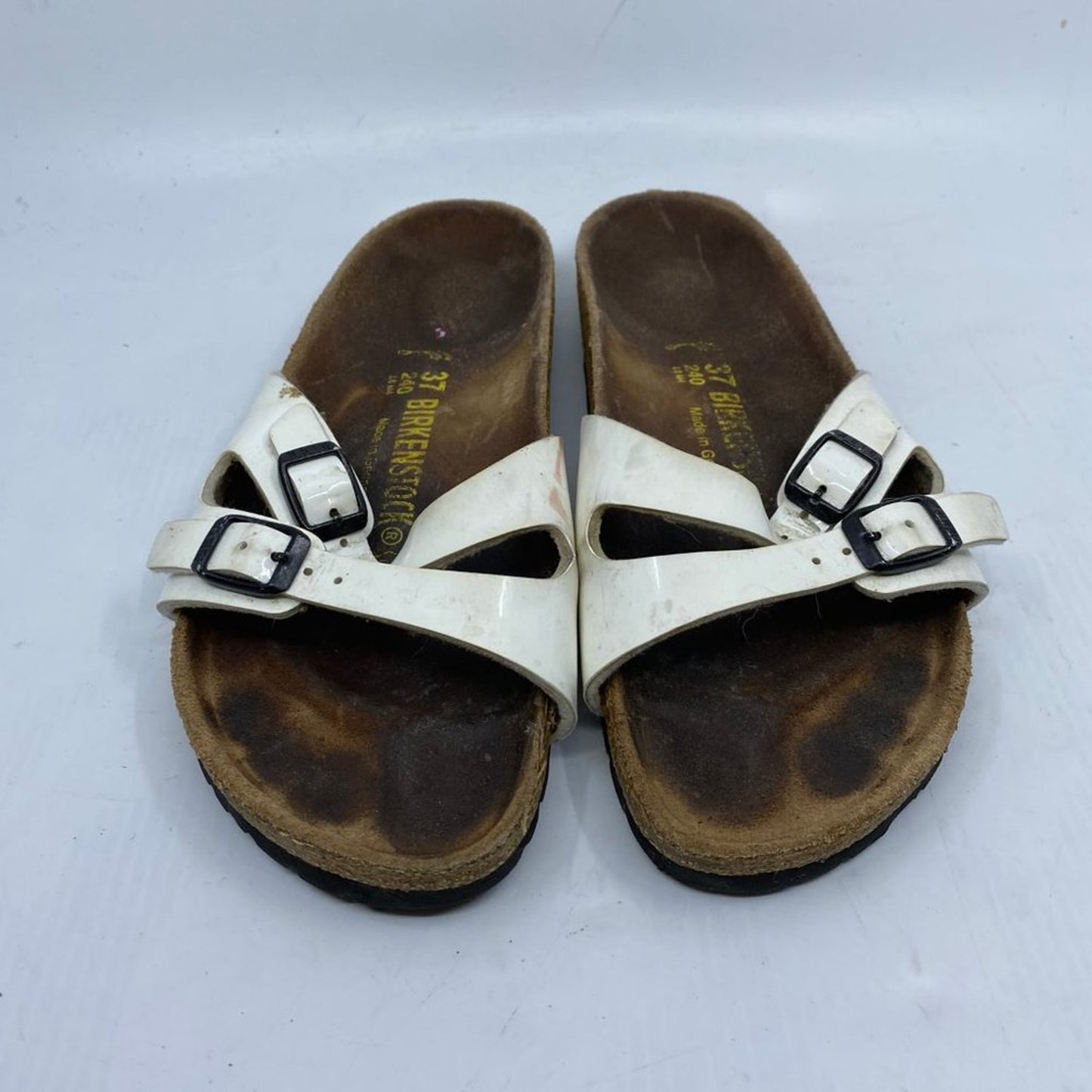 Unisex Birkenstock Birki's White Sandals Size: 6