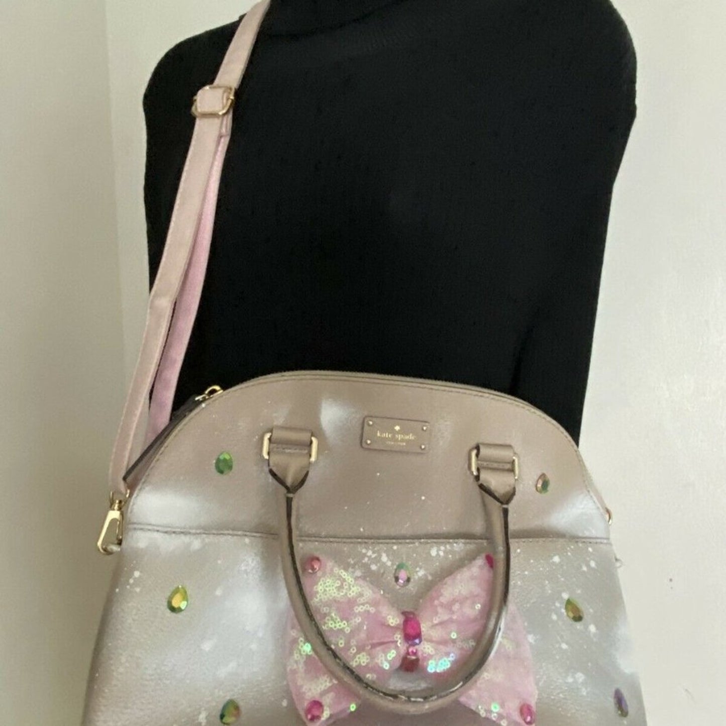 Kate Spade Large Leather Tote Customized With Bow
