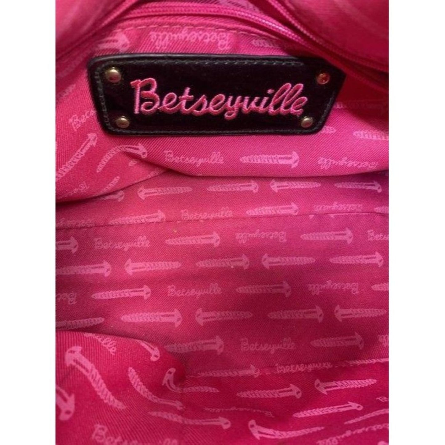 betsey johnson bowling black shoulder bag
