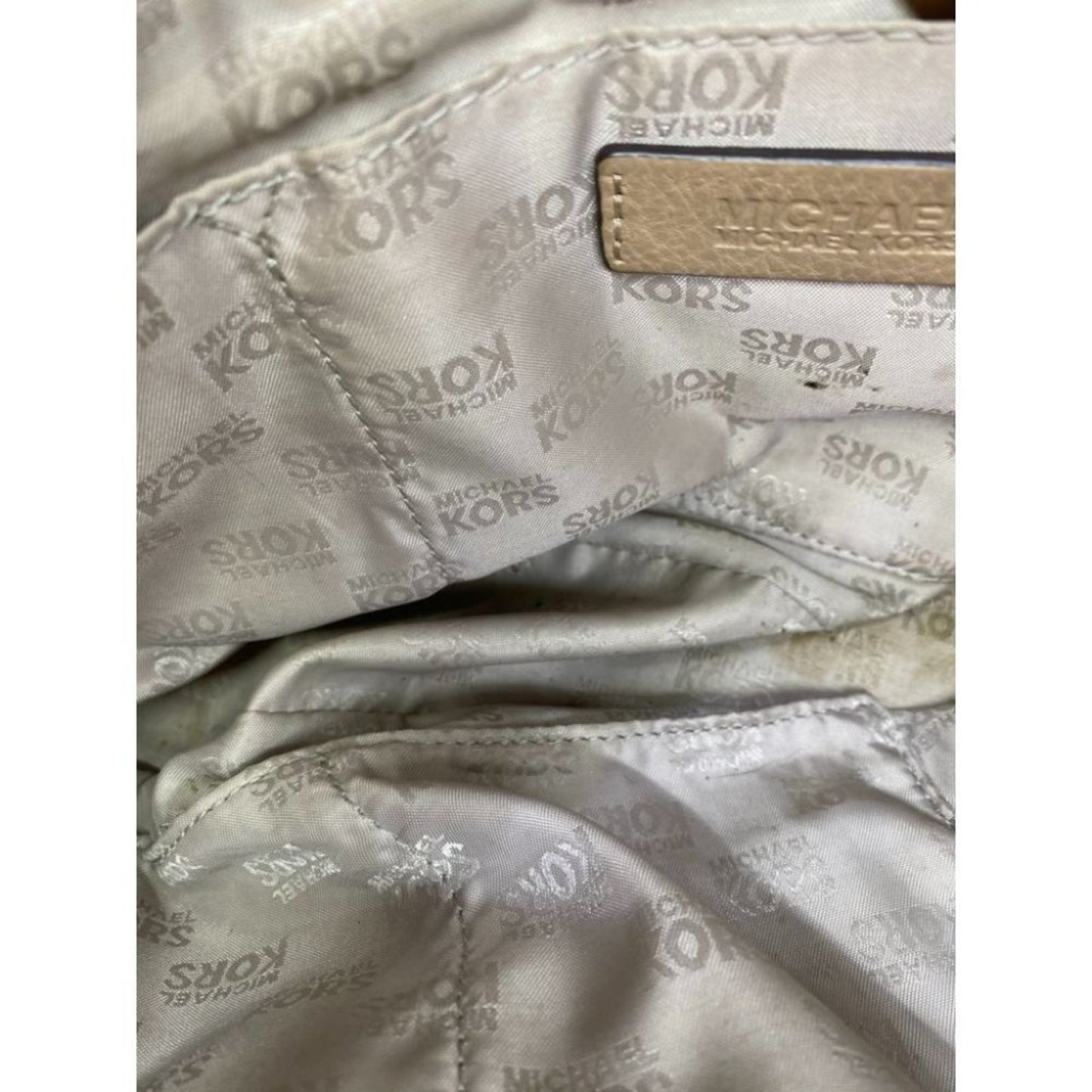 Michael Kors Lamb Leather Tan Shoulder Bag LG/MD