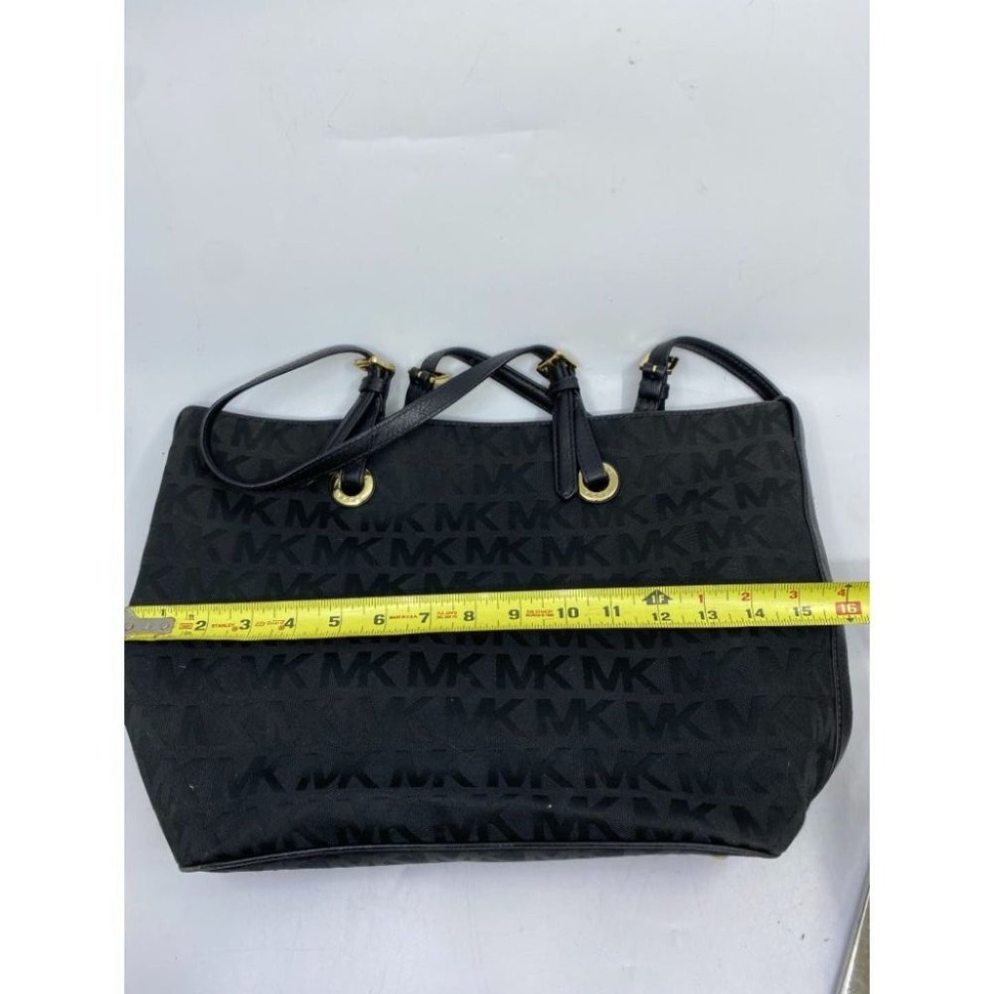 Michael Kors All Over Logo Black Fabric Tote Bag
