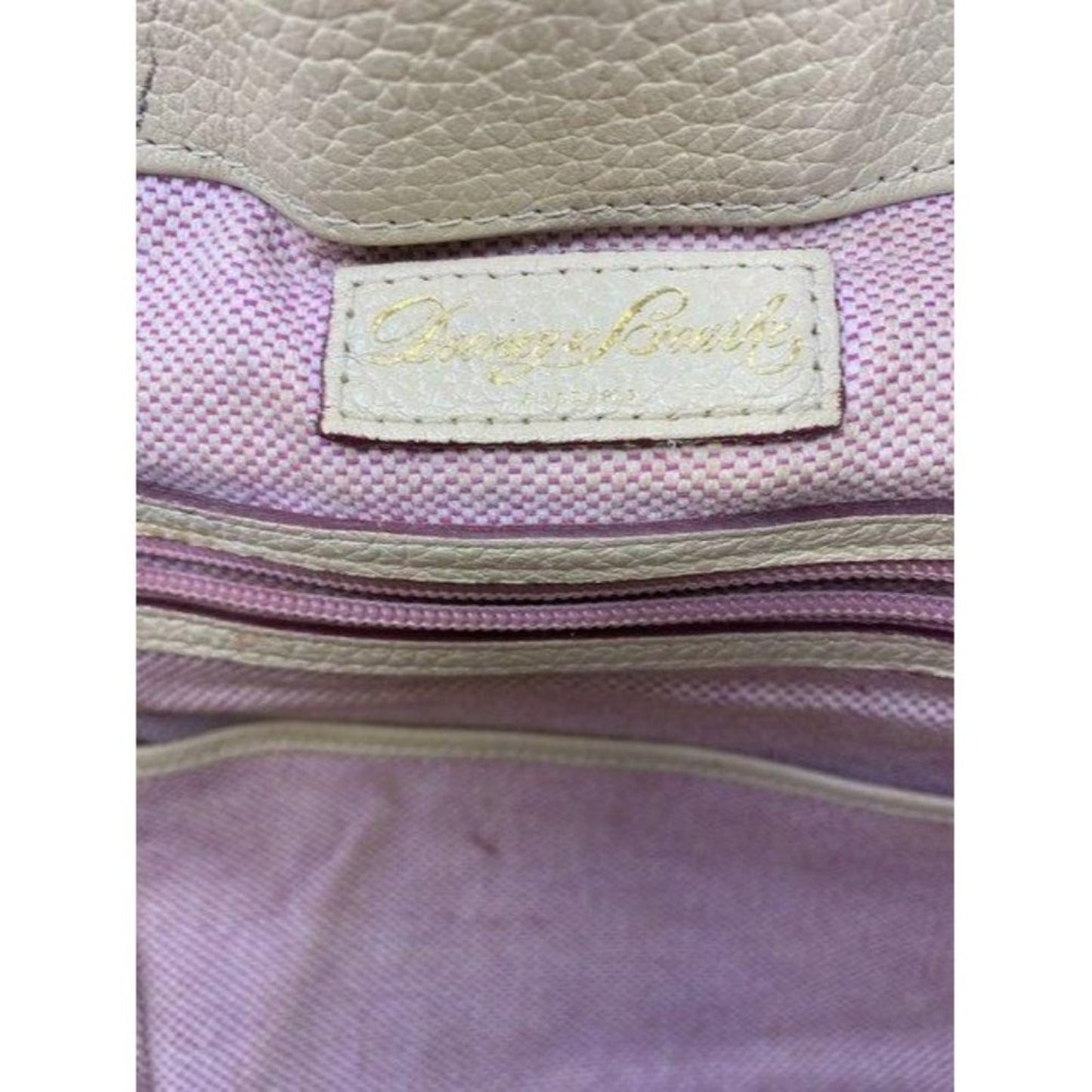 Dooney and Bourke cream leather hobo bag