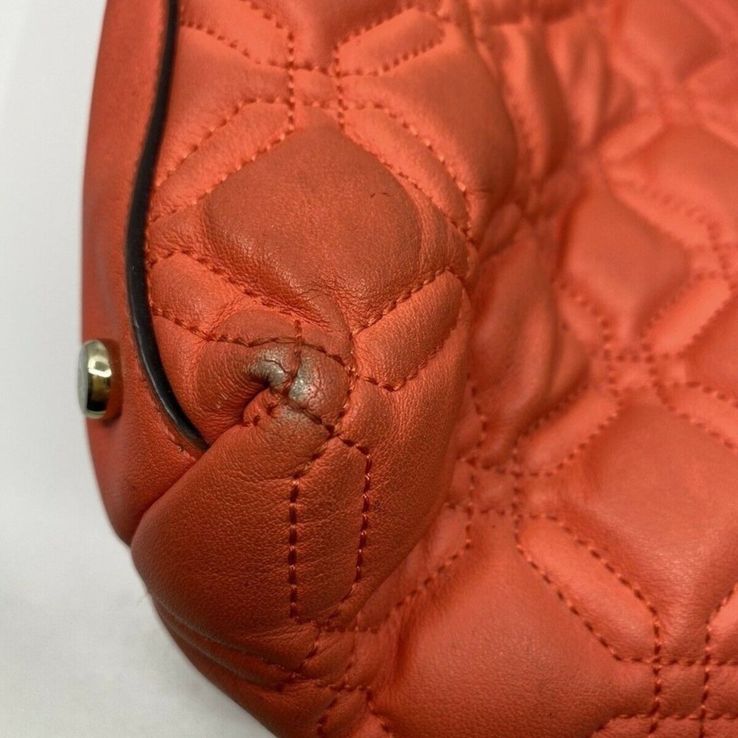 Kate Spade Orange Leather Tote Bag