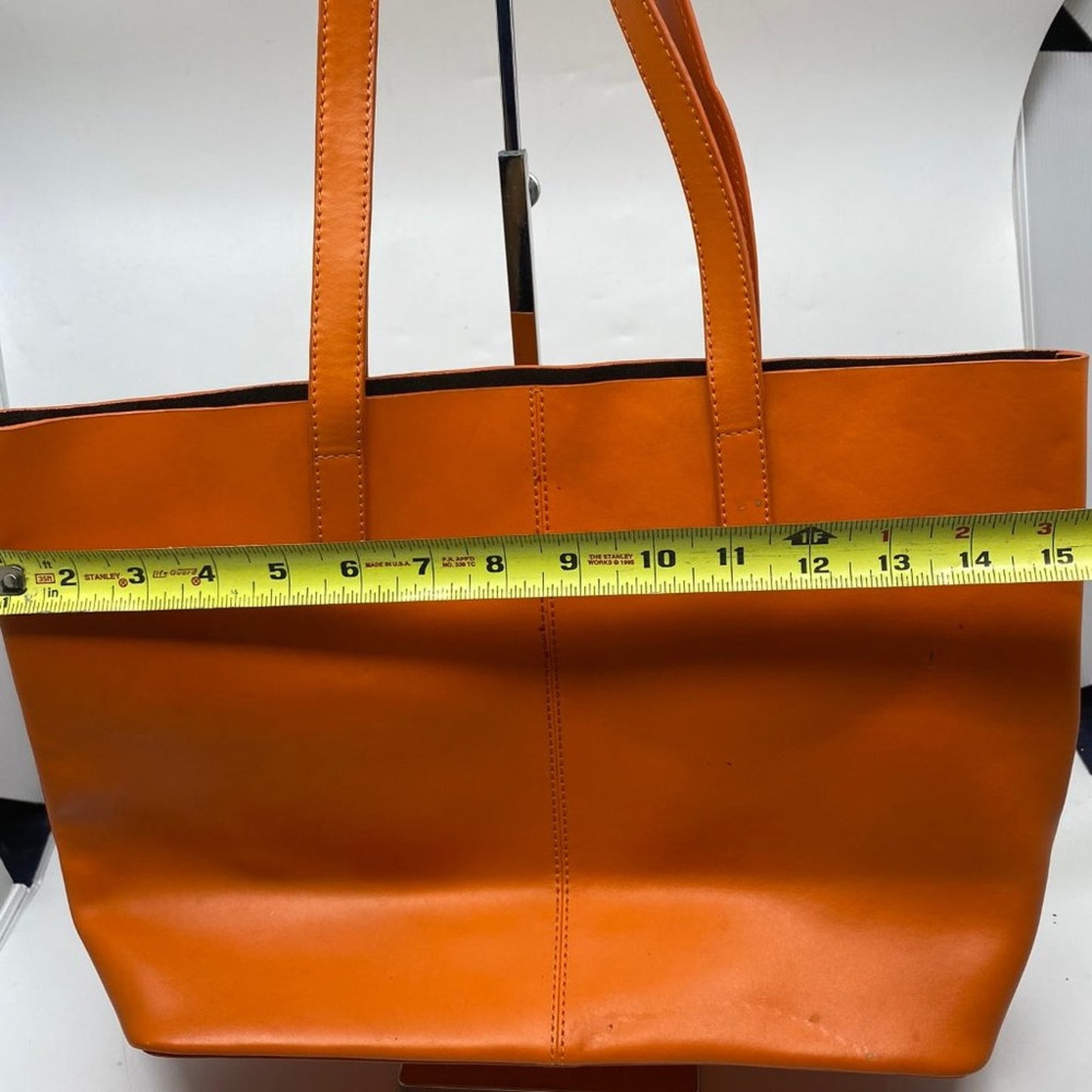 Harrods Orange Leather Shoulder Bags