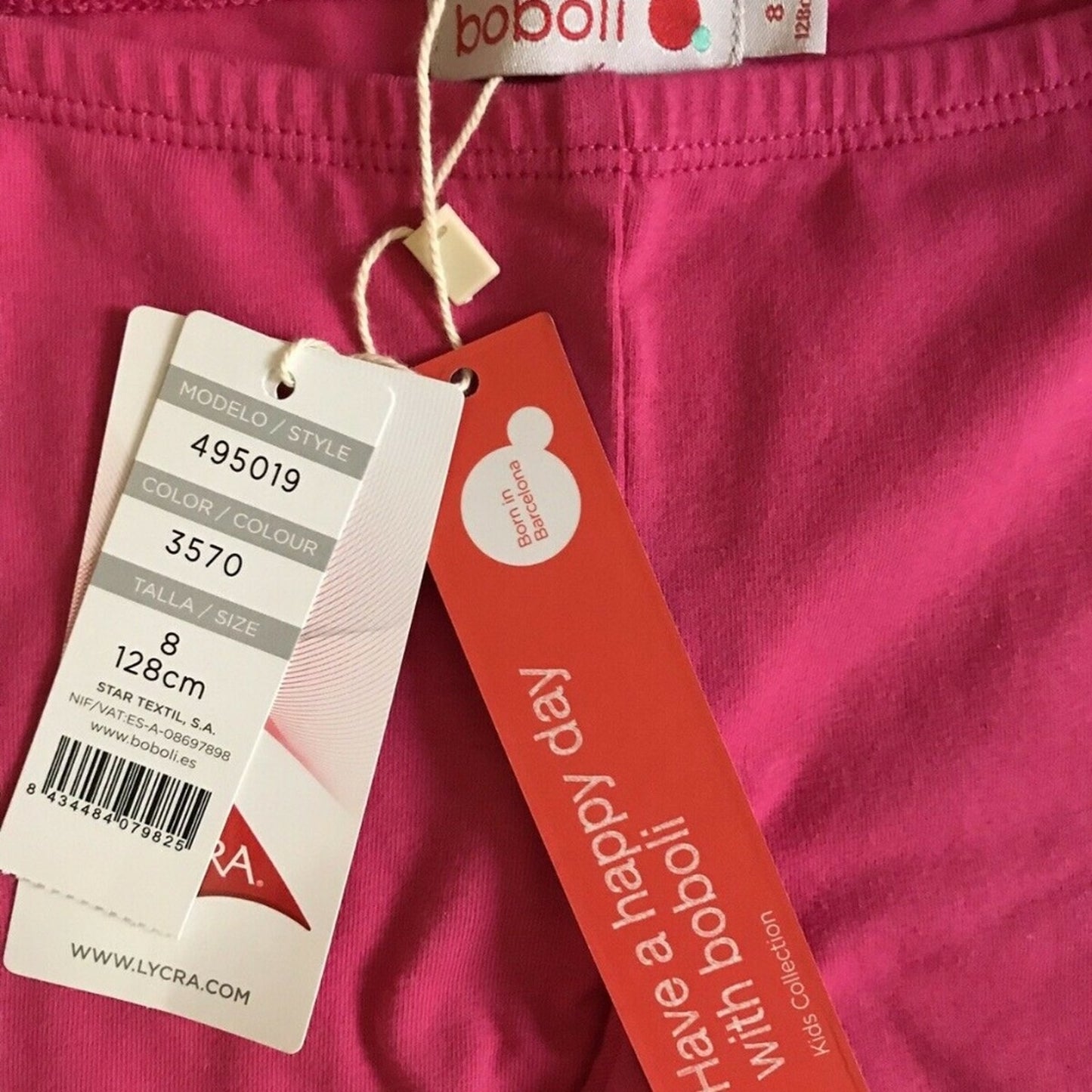 NWT! BOBOLI Girls Pink Leggings Size 8