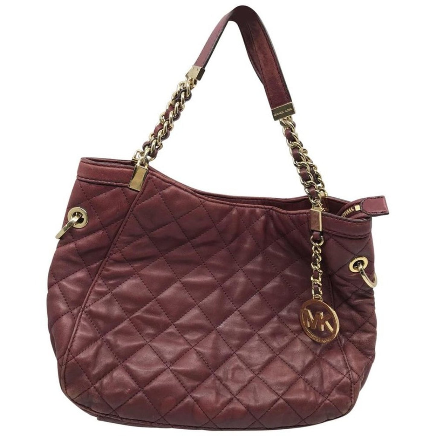 Michael Kors Brown Quilted Leather Shoulder Bag
