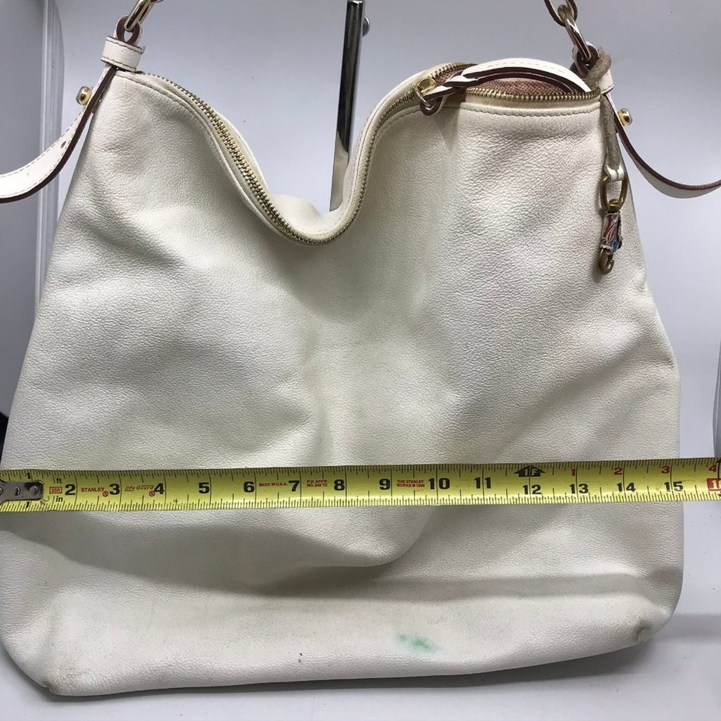 Dooney & Bourke White Large Leather Shoulder Bag