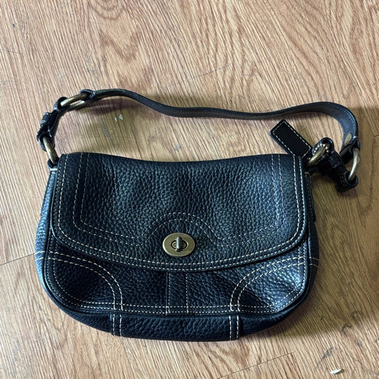 Coach Black Leather Shoulder Bag