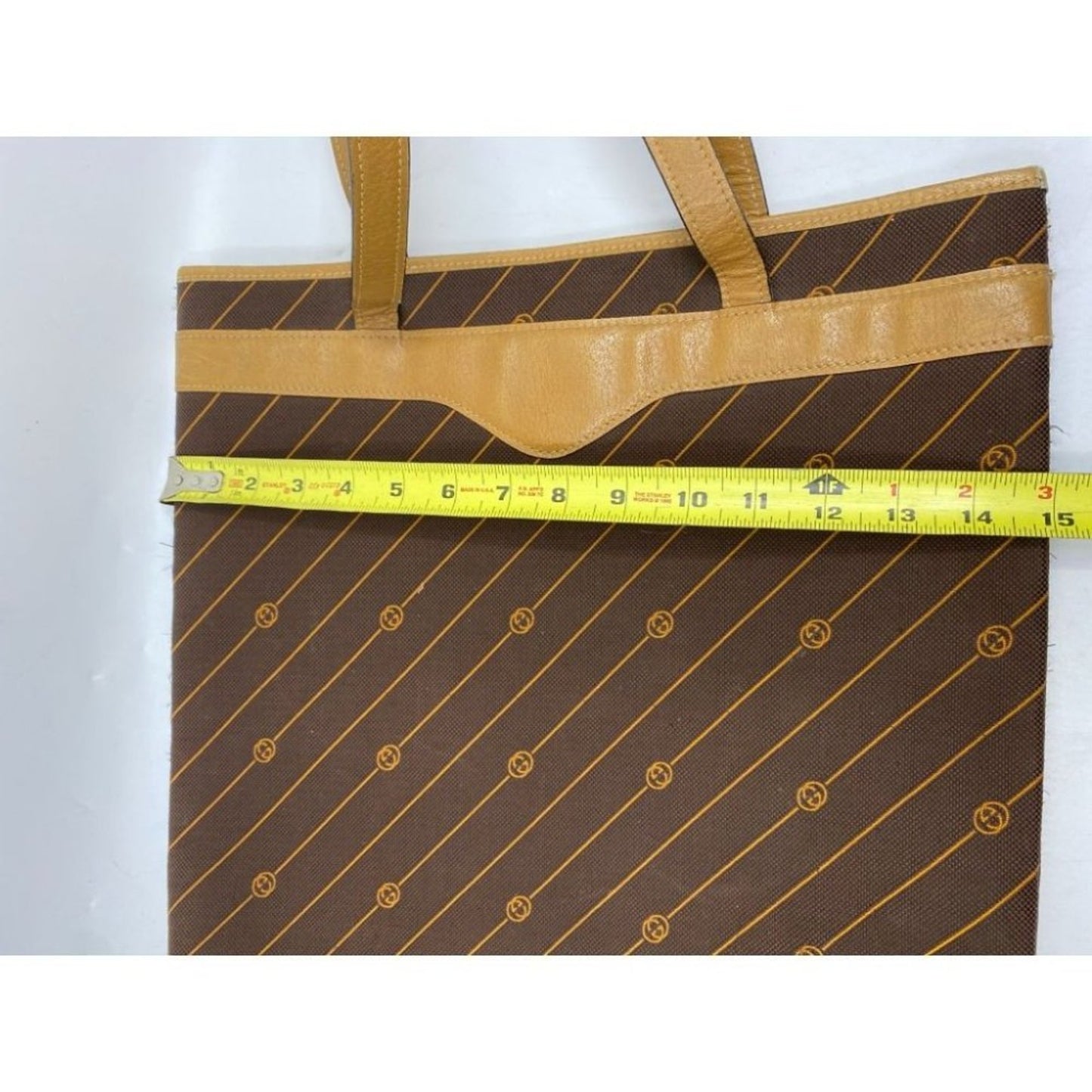 GUCCI Vintage XL Tote Bag in Canvas Fabric w/