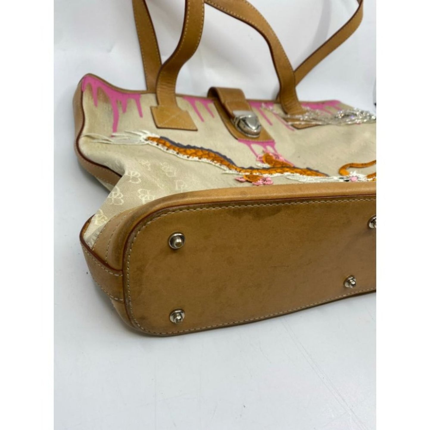 DOONEY & BOURKE Shoulder Tote Bag Customized Tan