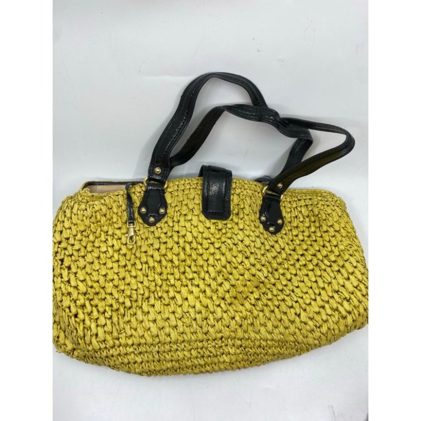 Michael Kors Women's Yellow Large Weave Straw Bag