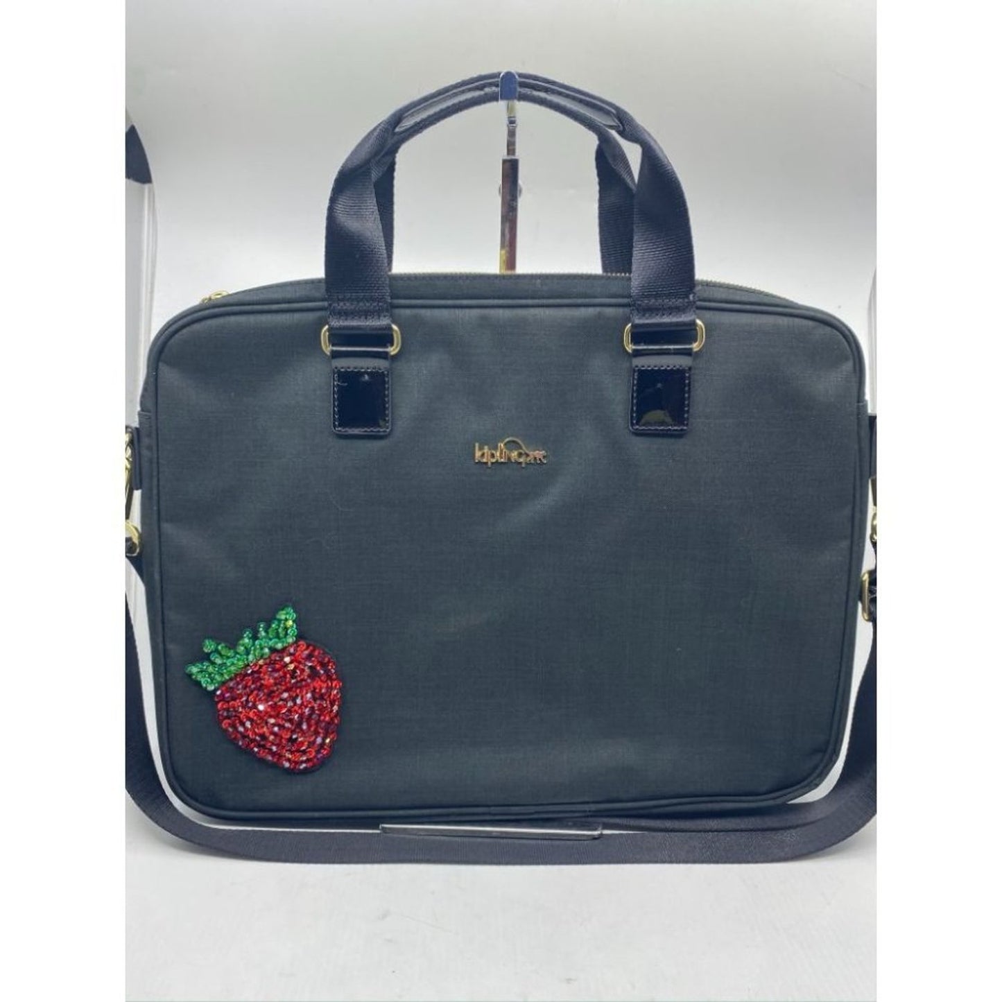 Kipling w/Customized Appliqués Large Blue Tote Bag