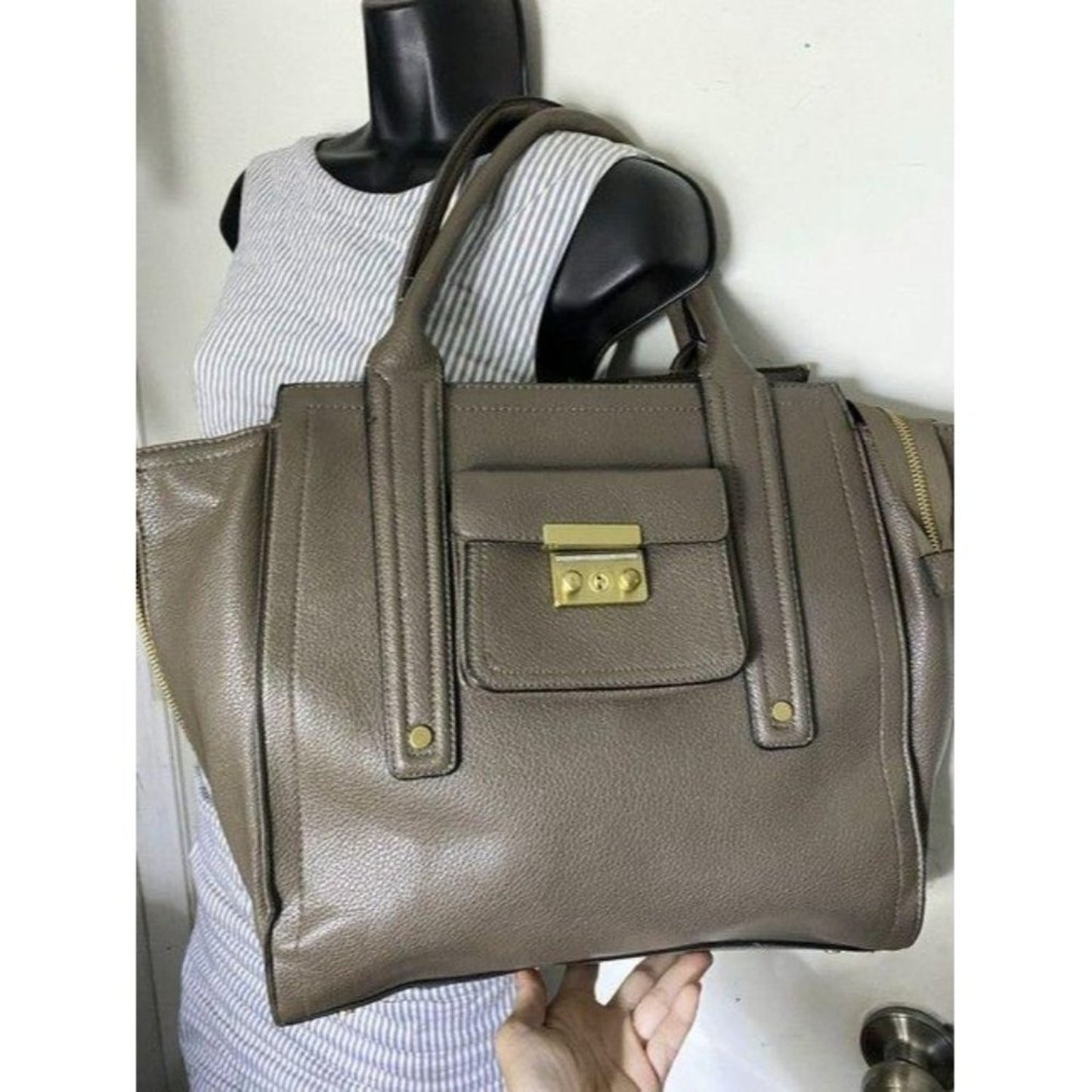 31 Phillip Lim msrp gray faux leather shoulder bag