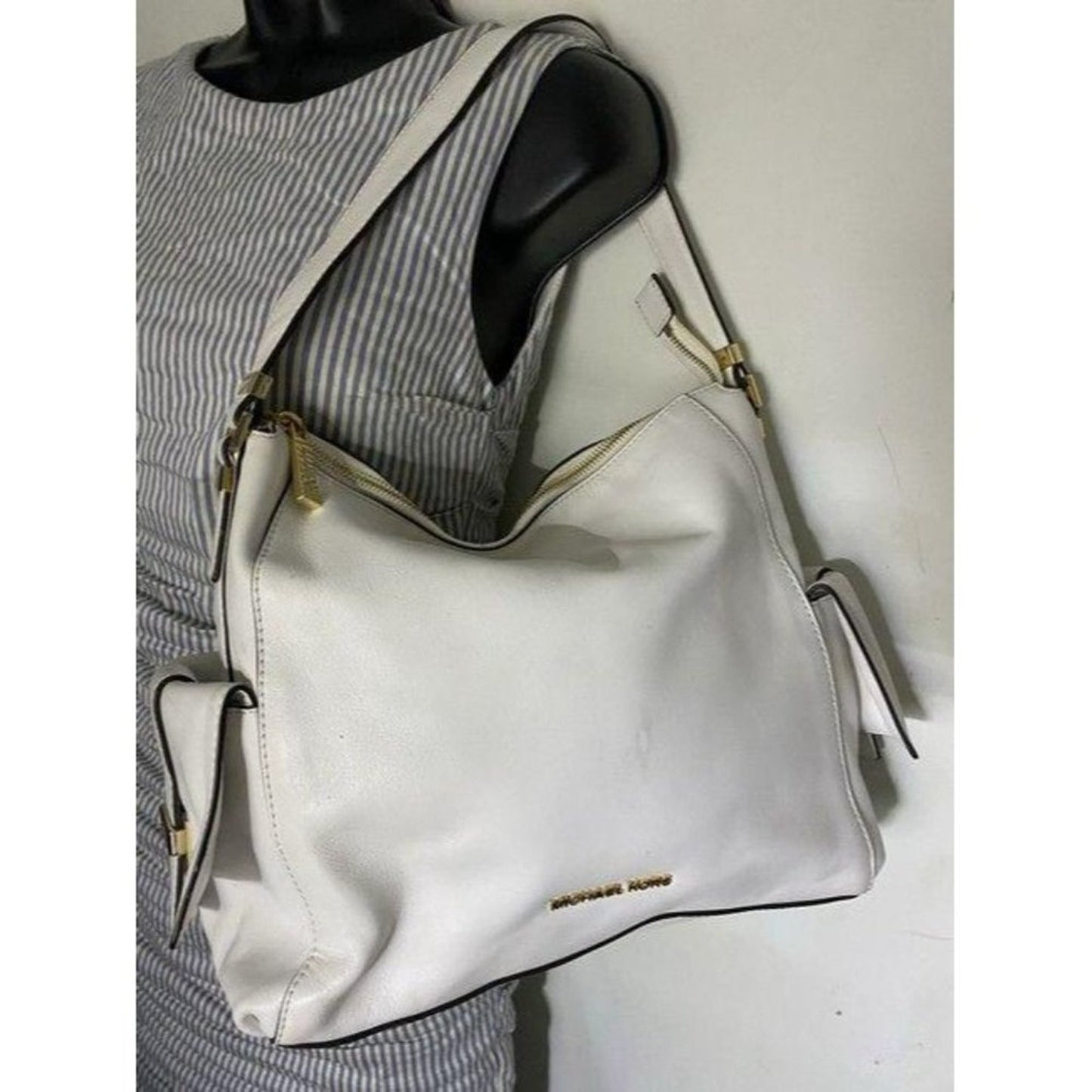 michael kors msrp white leather shoulder bag