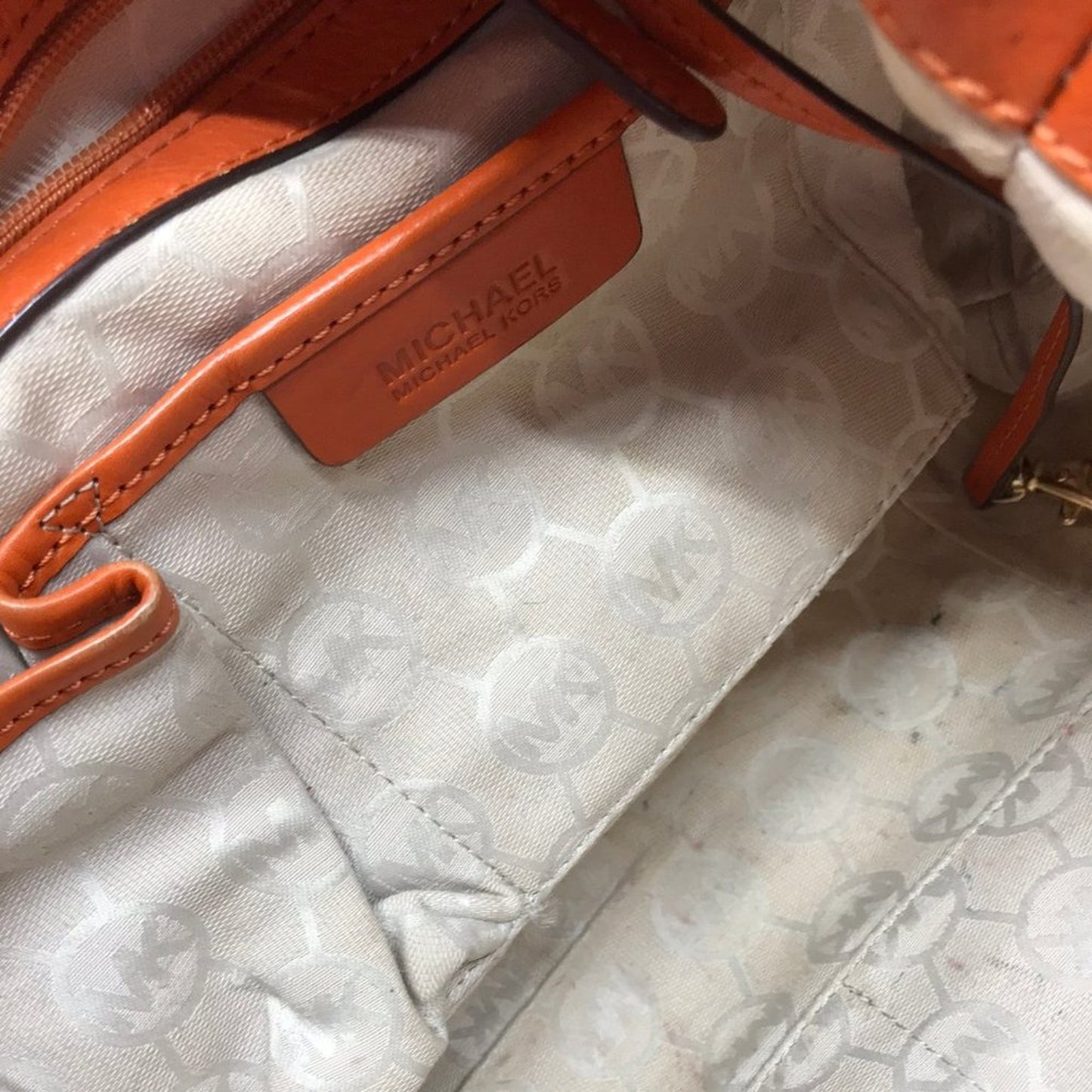 Michael Kors Tan Brown Large Woven Straw Bag