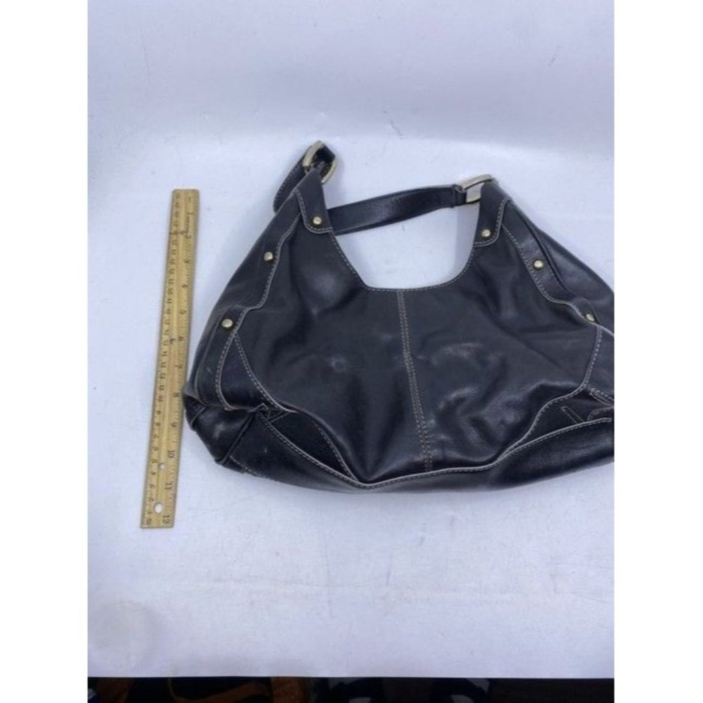 Cole Haan Medium Black Leather Shoulder Bag