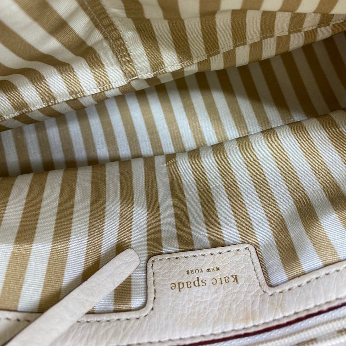 Kate Spade Cream Leather Medium Size Handbag