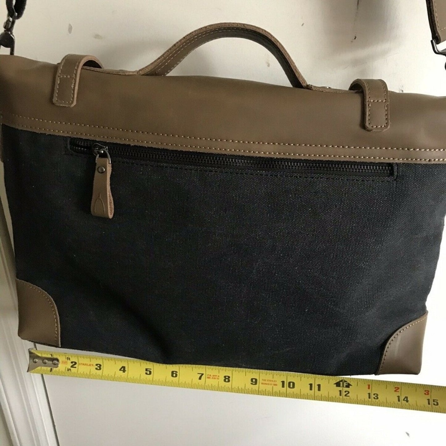 Annette Ferber Large Leather And Fabric Charcoal/B