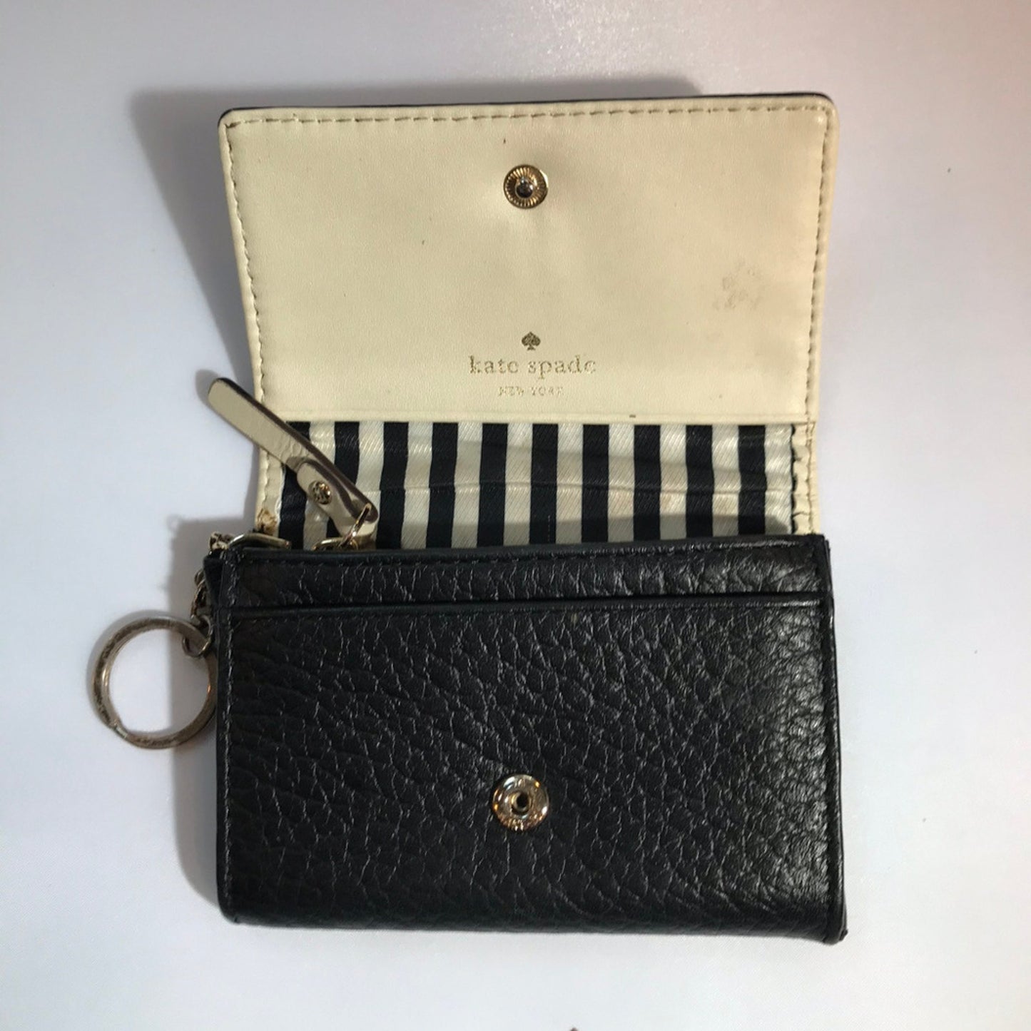 Kate Spade Black and White Leather Wallet