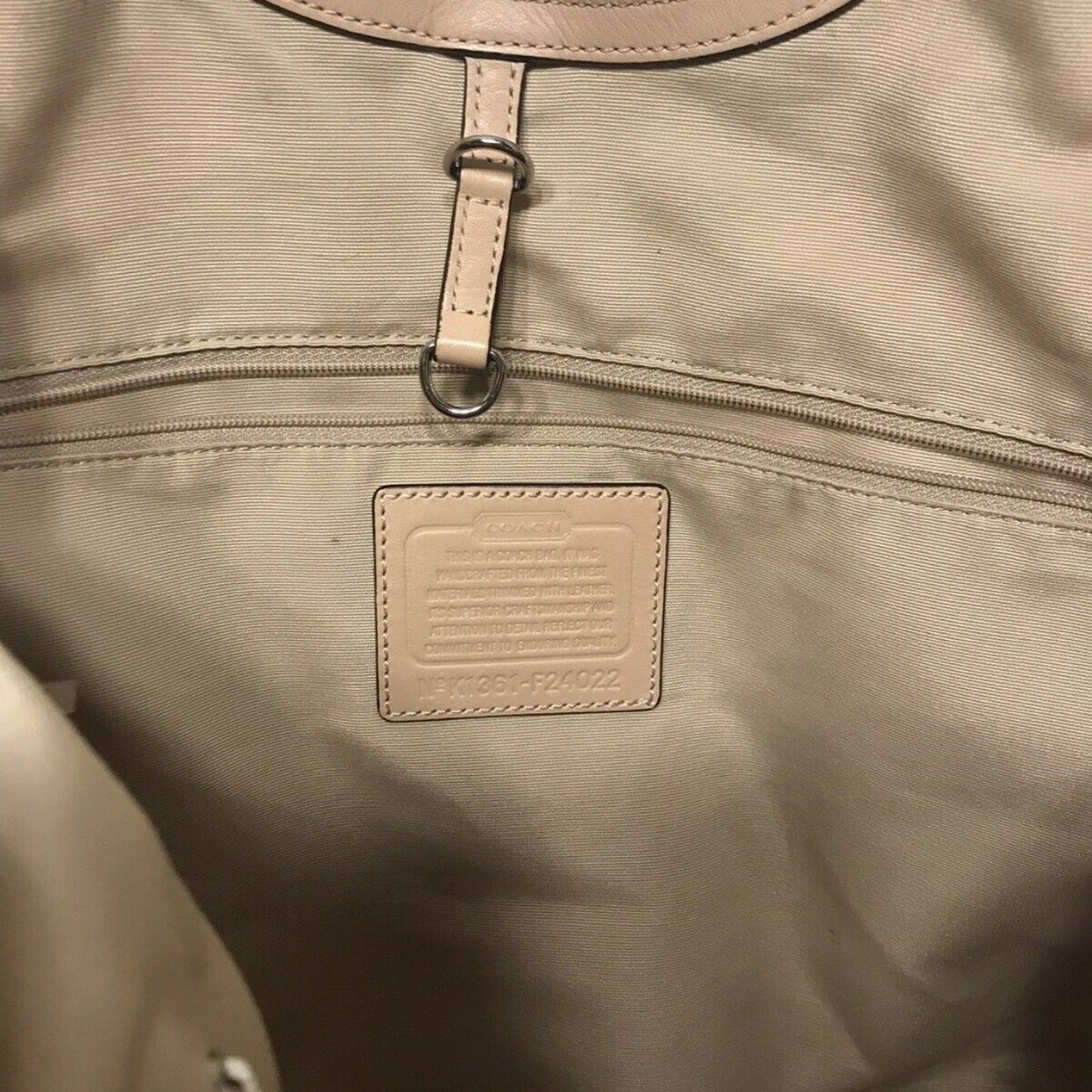 COACH Pink Animal Print Canvas Tote Bag