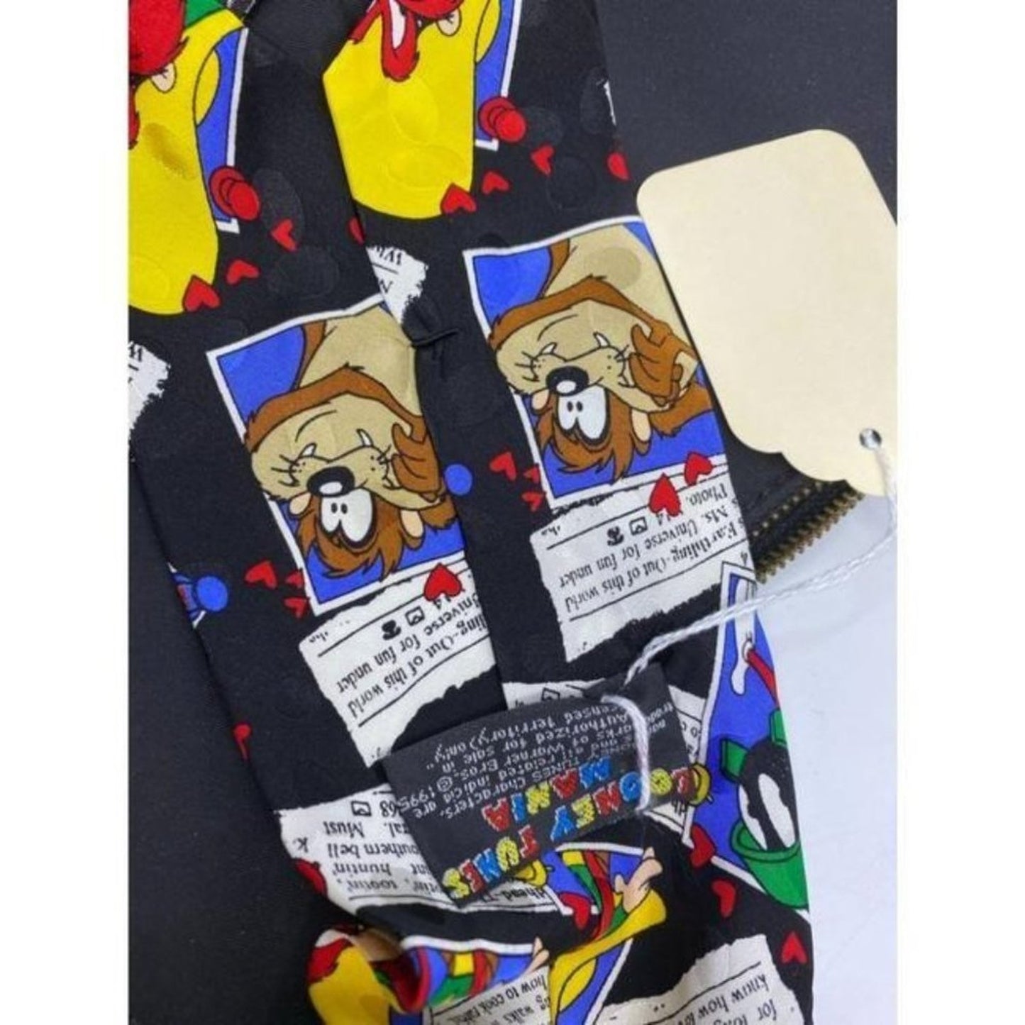 kate spade w w looney tunes tie scarf black nylon