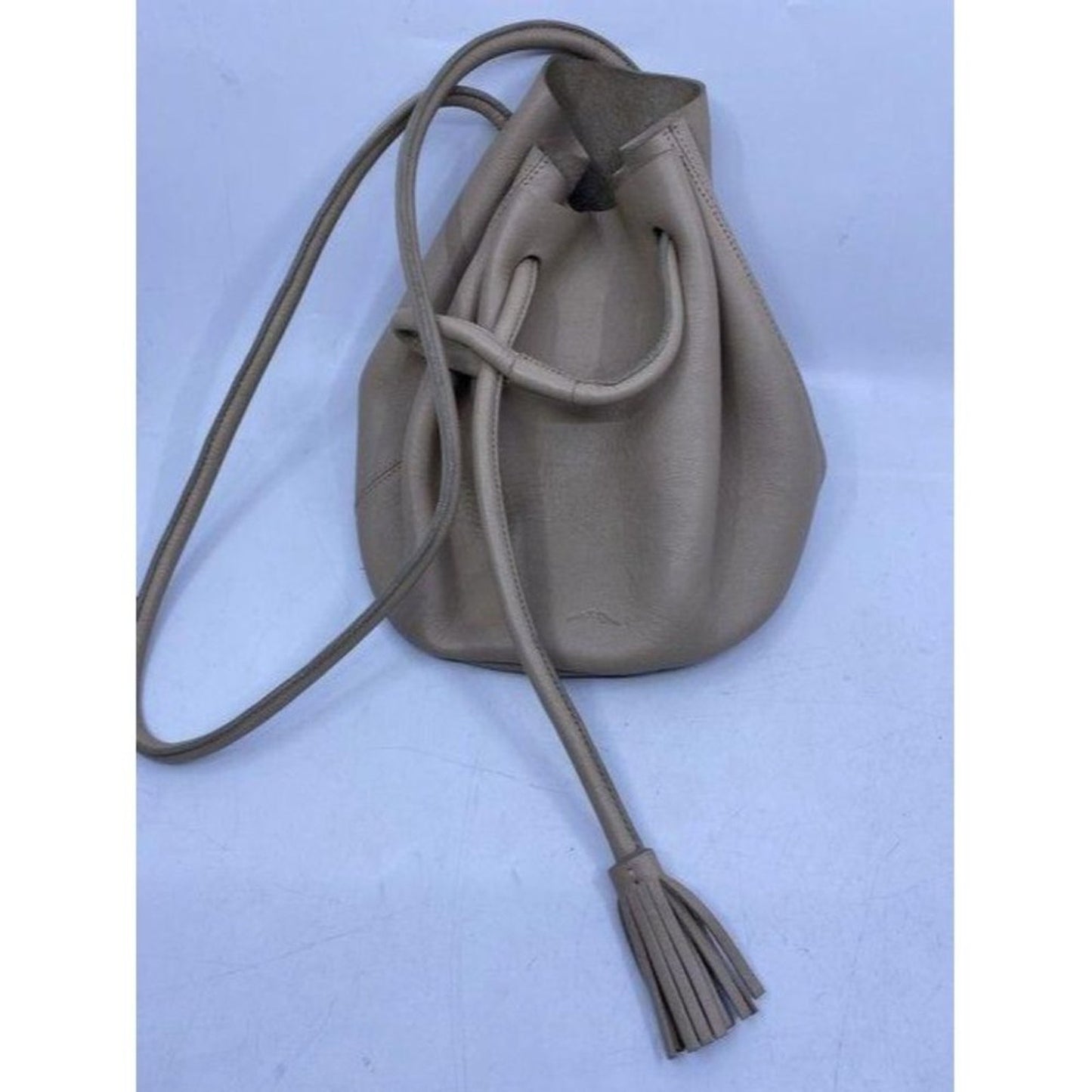 Shaffer La Msrp Beige Leather Shoulder Bag