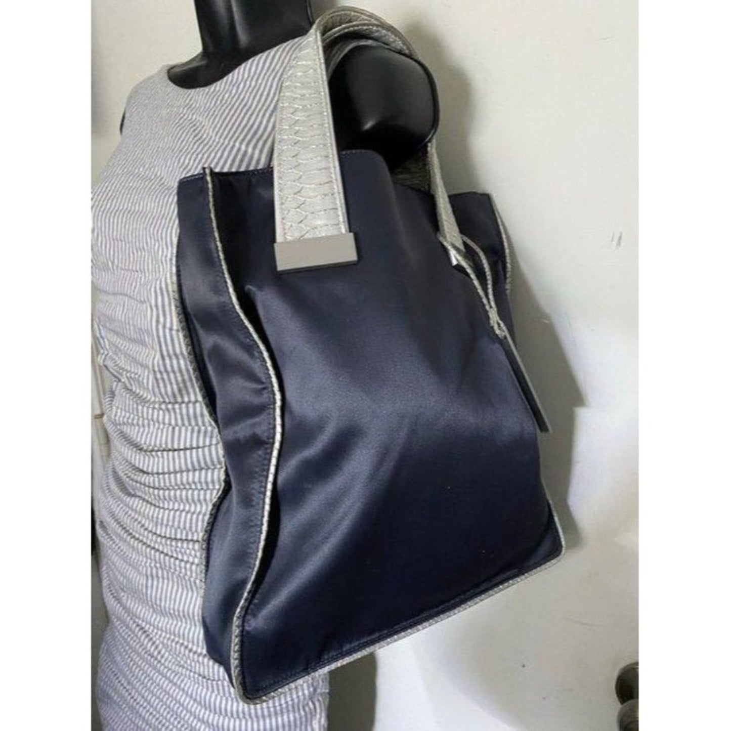 Devi Kroell Shoulder Bag Black Nylon Fabric Tote