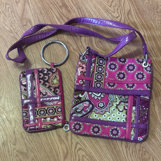 Vera Bradley Purple and Green Paisley Crossbody Bag