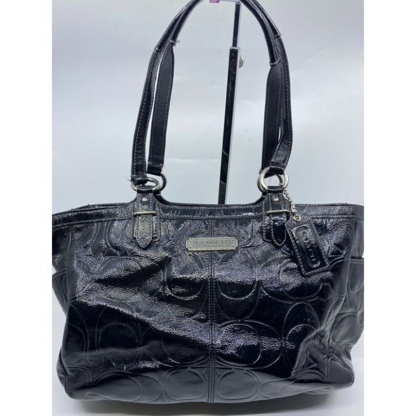 COACH Large Patent Leather Black Shoulder Bag