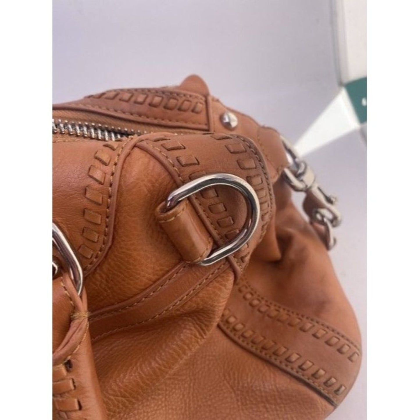 Rebecca Minkoff Weave Tassle Tan Leather Shoulder Bag