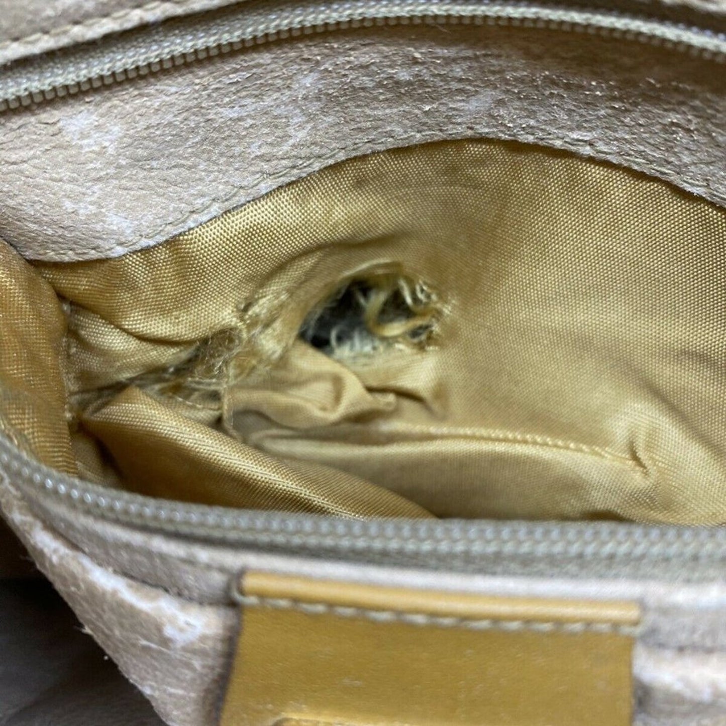 GUCCI Vintage Beige Coated Canvas/ Leather Crossbo