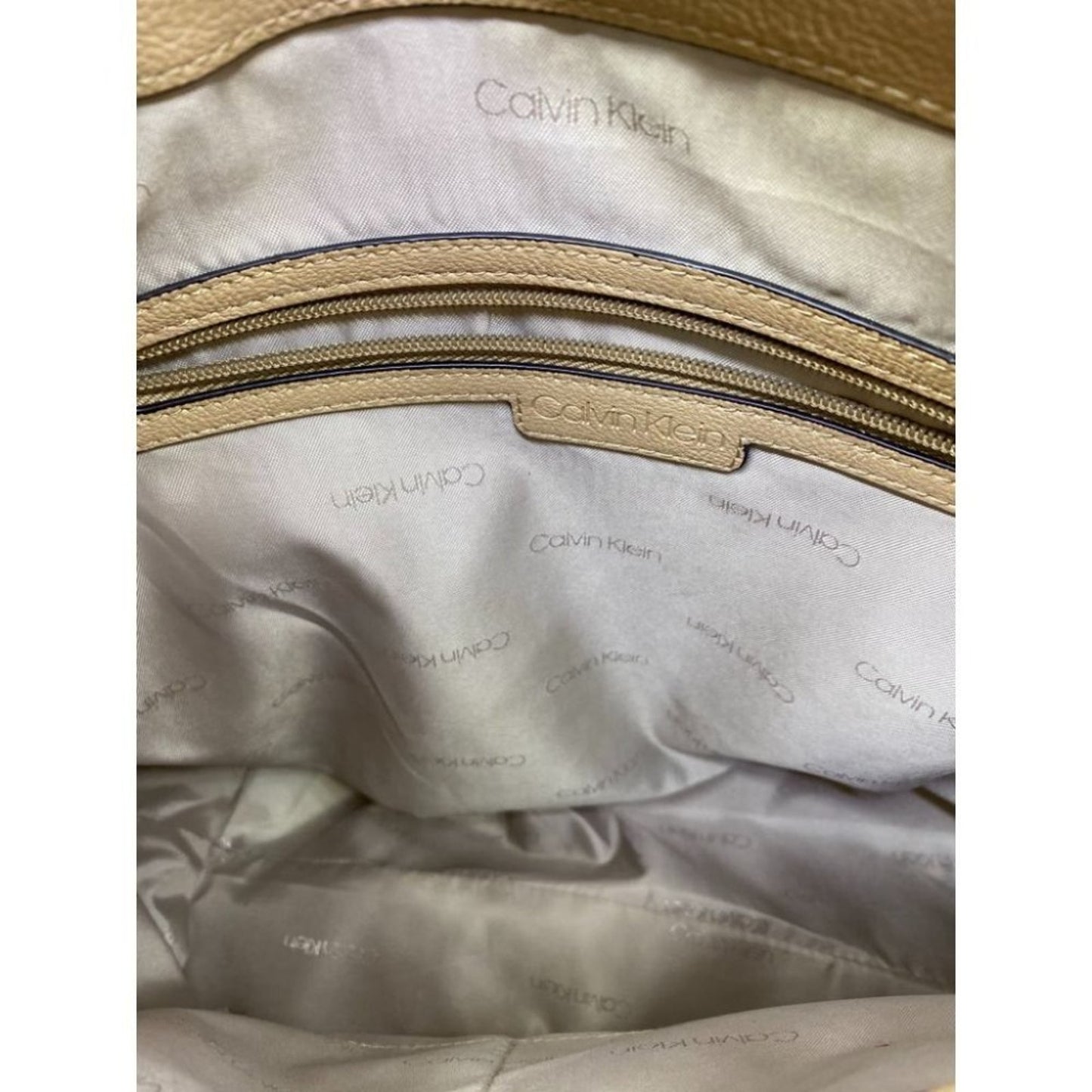 Calvin Klein Tan Large Tote Bag Crossbody Strap