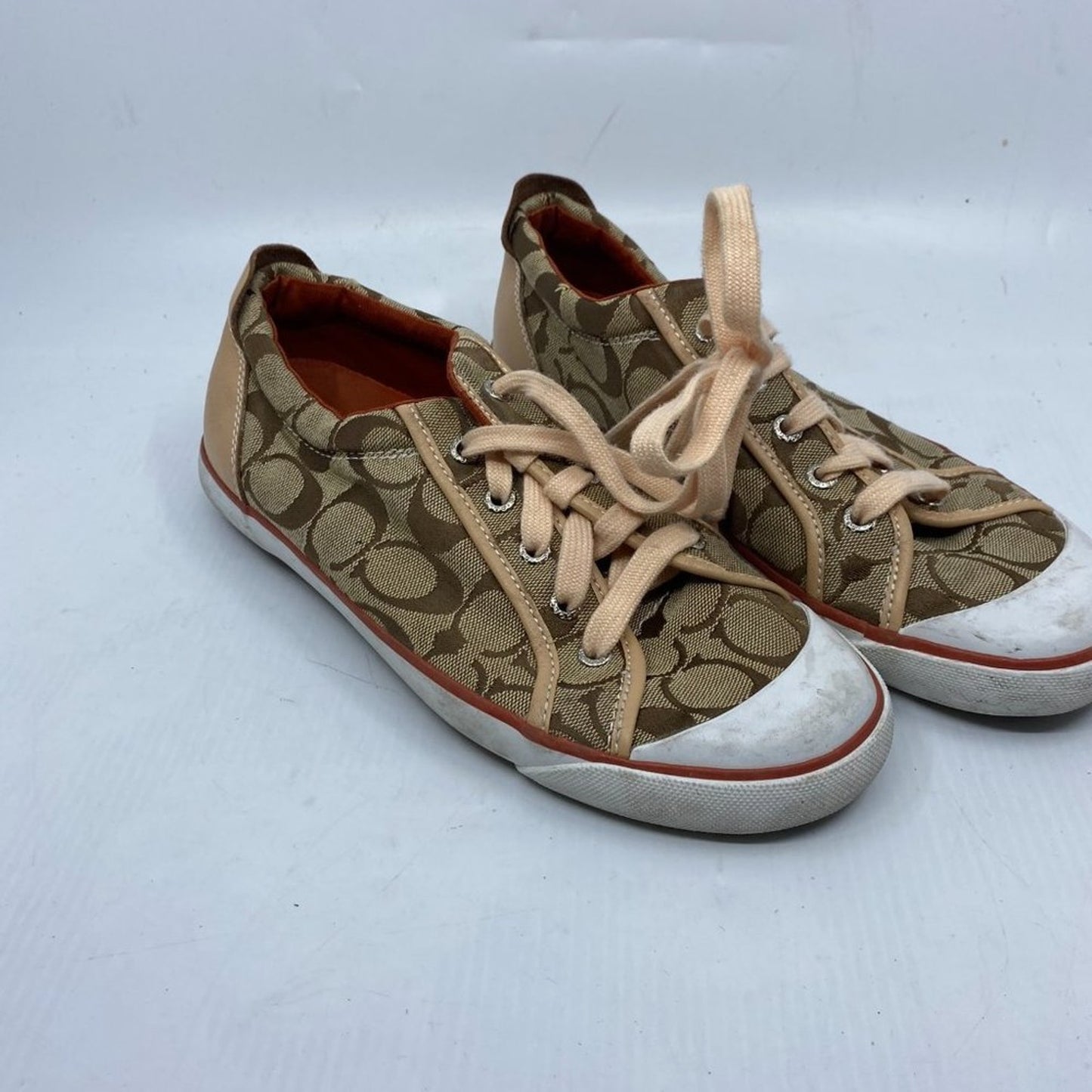 Coach Brown White Sneakers Size 8.5