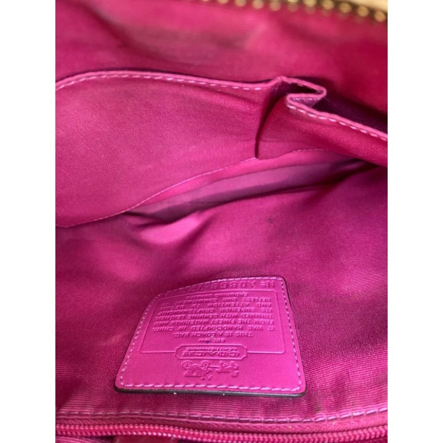 Coach Cream Red Coated Canvas Signature Handbag