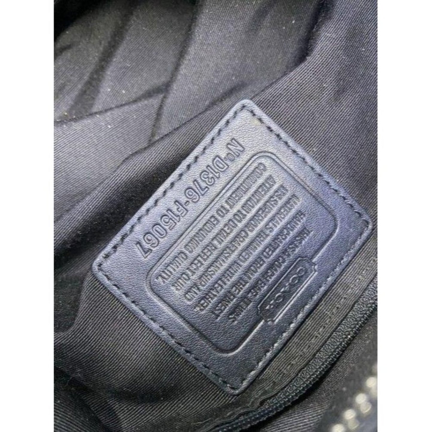 Coach Medium Tote Msrp Black Gray Jacquard Fabric