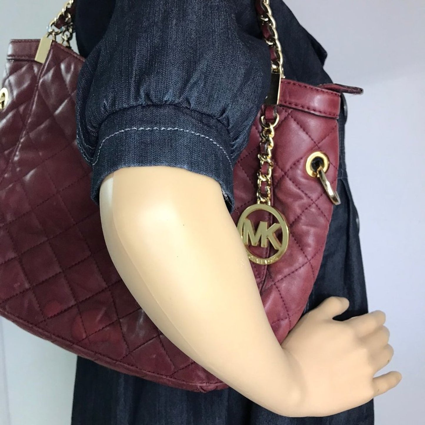 Michael Kors Brown Quilted Leather Shoulder Bag