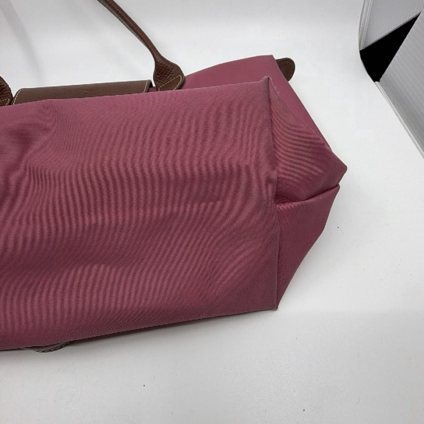 Longchamp Le Pliage Pink Nylon Leather Tote Bag