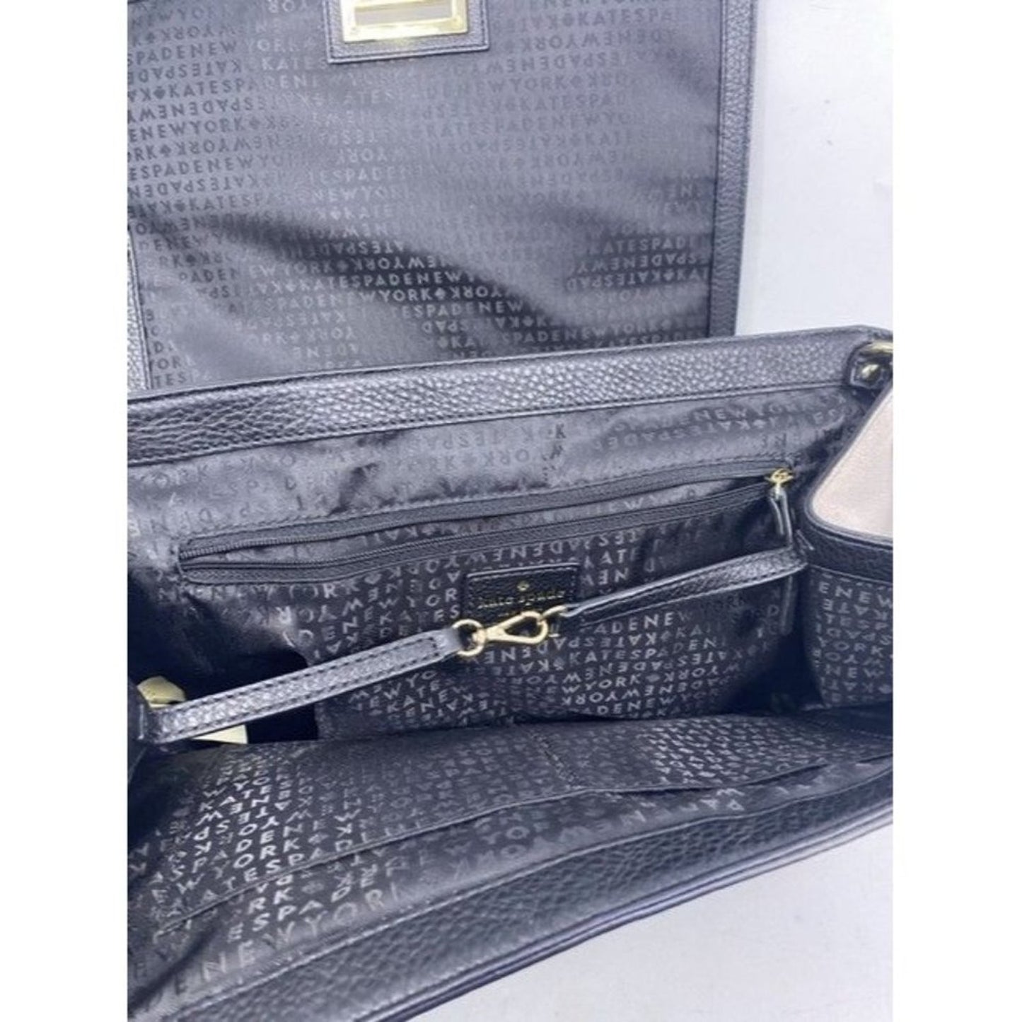 Kate Spade Snakeskin Print Handbag Blackgray Leather Shoulder Bag