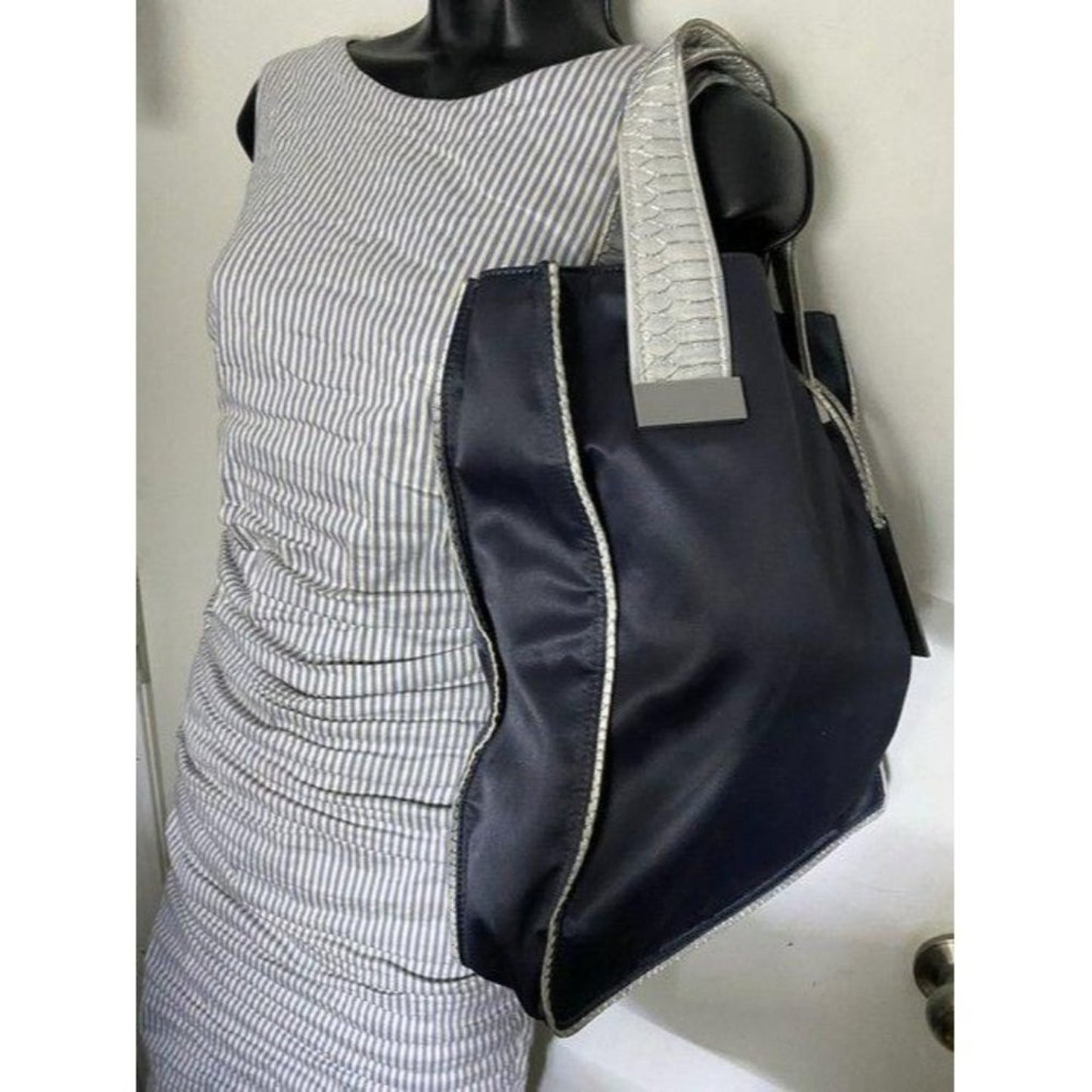 Devi Kroell Shoulder Bag Black Nylon Fabric Tote