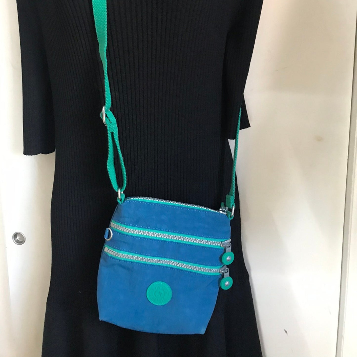 Kipling Blue Nylon Small Crossbody Bag