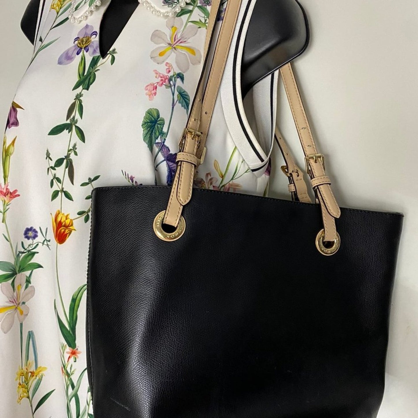 Michael Kors Black large leather handbag