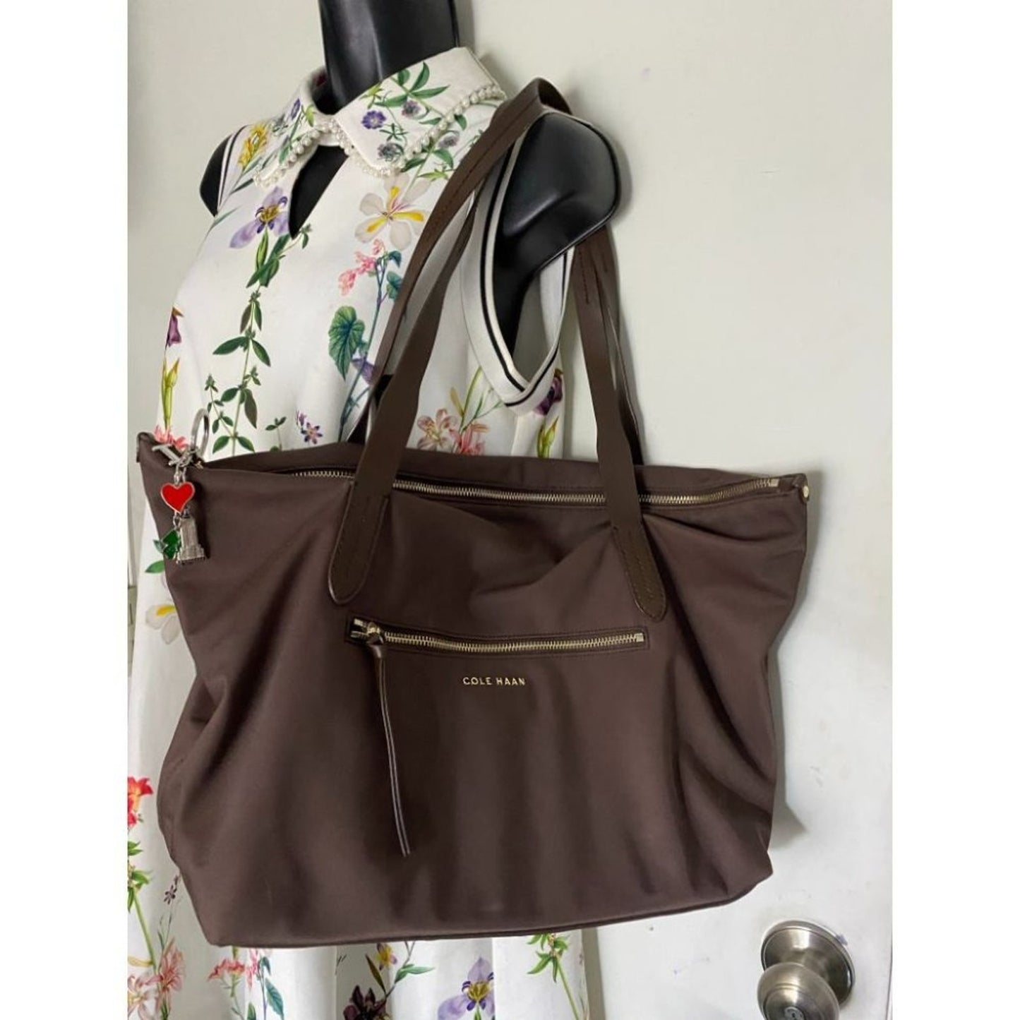 Cole Haan Women's Brown Nylon Shoulder Bag