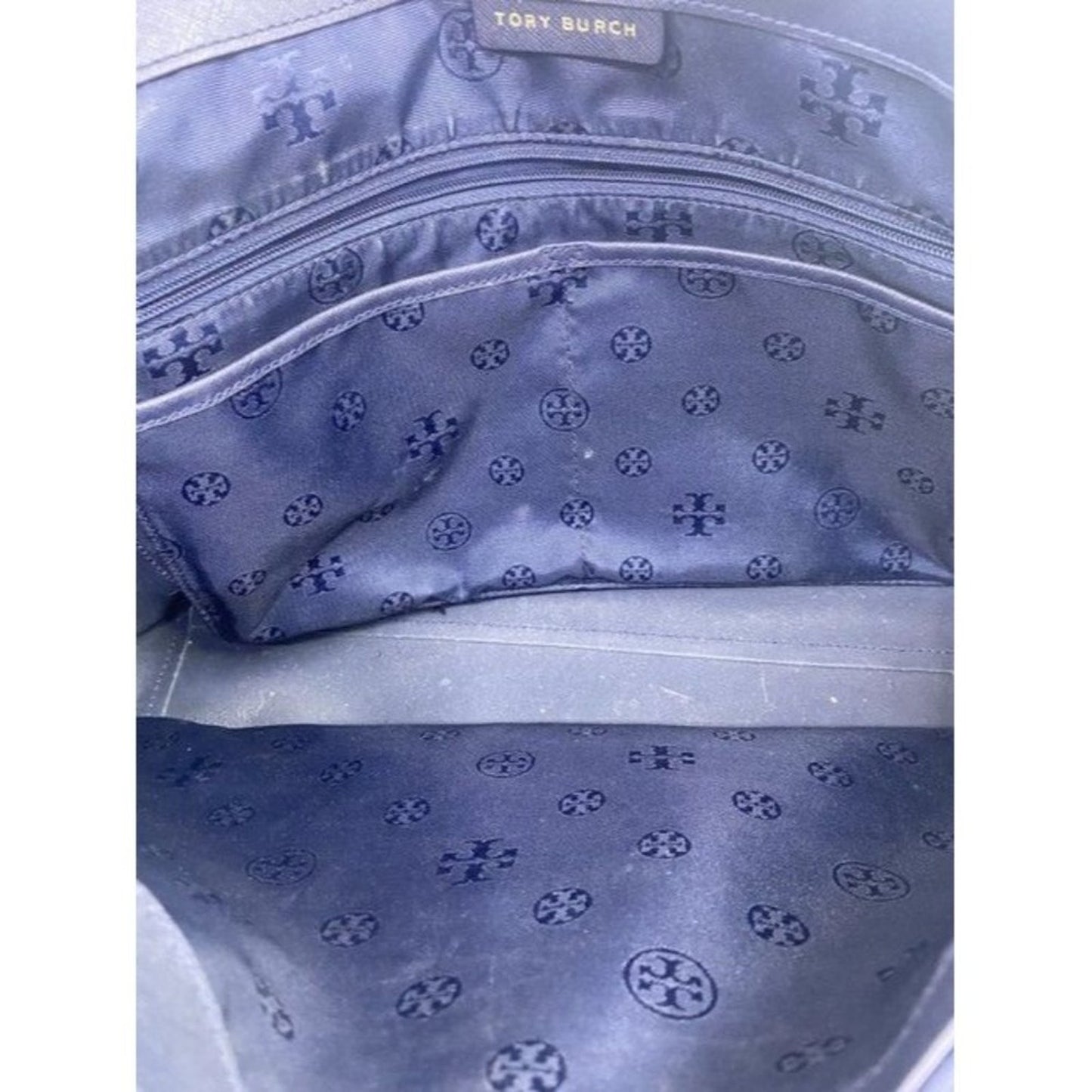 Tory Burch Padded Laptop Zip Black Leather Shoulder Bag