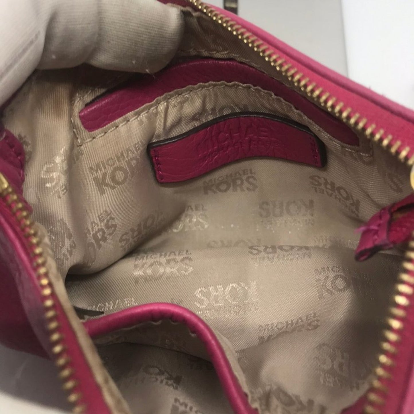 Michael Kors Leather Purple Wristlet